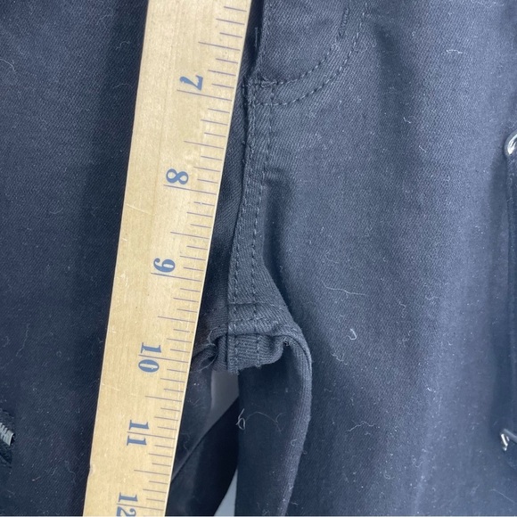 HT DENIM DURA STITCH CONSTRUCTION HI-RISE SUPER SKINNY JEANS BLACK SIZE 1 NWT - Picture 8 of 9